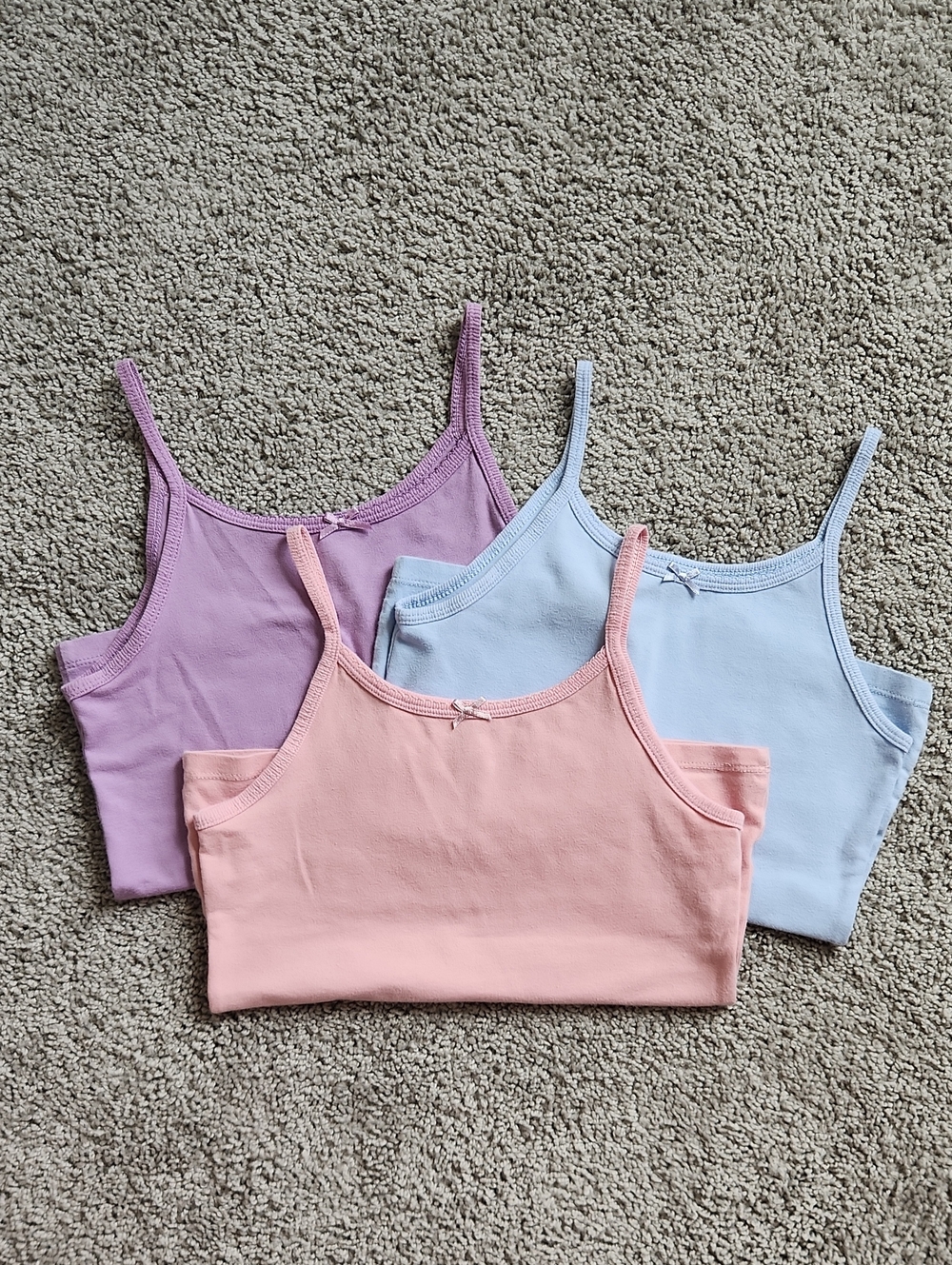 The Children's Place Girls' Cotton Cami Tank Tops 3 Pieces